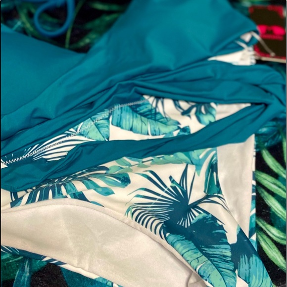Tropical Palm Wrap Bikini Set, S - NWT - Picture 8 of 10
